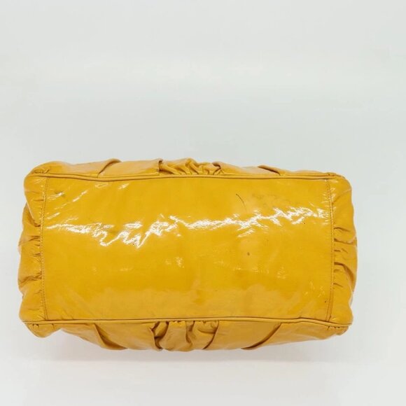 GUCCI Tote Bag Enamel Yellow Gold 197019 Auth bs28709 - Picture 6 of 16